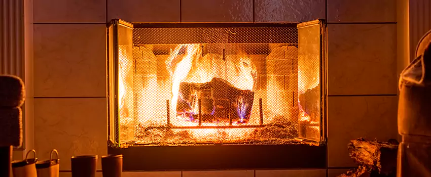 Mendota Hearth Landscape Fireplace Installation in Gloucester, Massachusetts