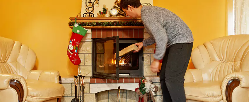 Rusted Metal Fireplace Restoration in Gloucester, Massachusetts