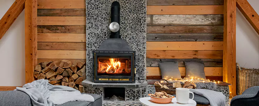 Thelin Hearth Products Direct Vent Gas Stove Fireplace Inspection in Gloucester, Massachusetts